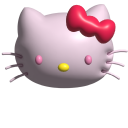 Simple 3D Hello Kitty and her Bow