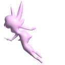 Simple 3D Light Pink Fairy