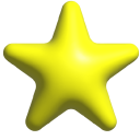 Simple 3D Orange and Yellow Stars