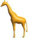 Simple 3D Orange Giraffe