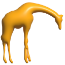 Simple 3D Orange Giraffe