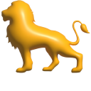 Simple 3D Orange Lion