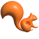 Simple 3D Orange Squirrel