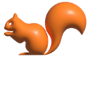 Simple 3D Orange Squirrel