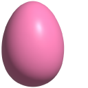 Simple 3D Pink Egg