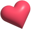Simple 3D Pink Hearts