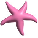Simple 3D Pink Starfish