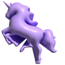 Simple 3D Purple Unicorn