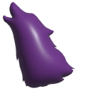 Simple 3D Purple Wolf