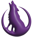 Simple 3D Purple Wolf