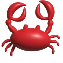 Simple 3D Red Crab