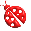 Simple 3D Red Ladybug