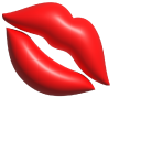 Simple 3D Red Lips