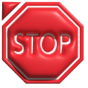 Simple 3D Red Stop Signs