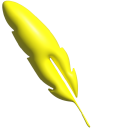 Simple 3D Yellow Feather