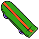 The Simpsons Bart and Skateboard