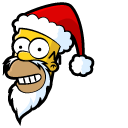 The Simpsons Homer Santa and Cane