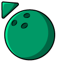 The Simpsons Jacques and Green Bowling Ball