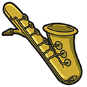 The Simpsons Lisa and Saxophone
