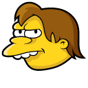 The Simpsons Nelson Muntz and Bat