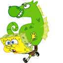SpongeBob and Mystery the Seahorse