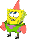 Spongebob Dressed Up as Patrick