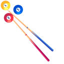 8-Ball Pool Cue Sticks and Billiard Balls