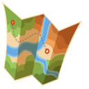 Hiking Map and Backpack