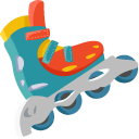Roller Skates and Helmet