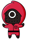 Chibi Squid Game Masked Worker