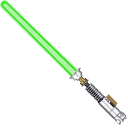 Star Wars Old Luke Skywalker and Green Lightsaber