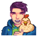 Stardew Valley Shane and Chicken Charlie