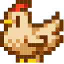 Stardew Valley White and Blue Chicken