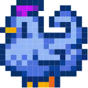 Stardew Valley White and Blue Chicken