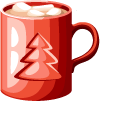 Cocoa with Marshmallows and Candy Cane