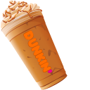 Dunkin Pumpkin Latte and Donut