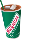 Krispy Kreme Cocoa and Glazed Donut