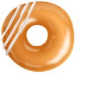 Krispy Kreme Cocoa and Glazed Donut