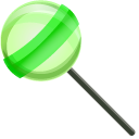 Twist Lollipop and Green Lollipop
