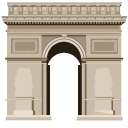 French Flag and Arc de Triomphe
