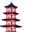 Japan Maneki-Neko and Pagoda