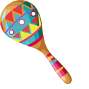 Mexico Maraca and Sombrero