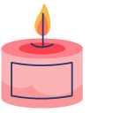VSCO Girl Blue and Pink Candles