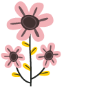 VSCO Girl Blue and Pink Flowers