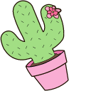 VSCO Girl Cactus Mask and Plant