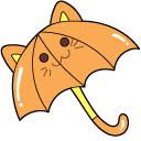 VSCO Girl Cat Umbrella and Flower