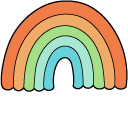 VSCO Girl Drawing Board and Rainbow