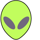 VSCO Girl Green Alien and UFO