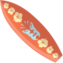 VSCO Girl Hawaii Surfboard and Ukulele