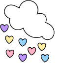 VSCO Girl Love Rain and Heart